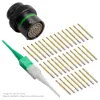 AS,37 WAY,INLINE,SKT,D KEY,GREEN - AS114-35SD