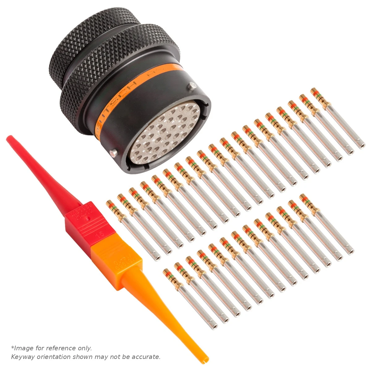 AS,32 WAY,INLINE,SKT,C KEY,ORANGE - AS118-32SC