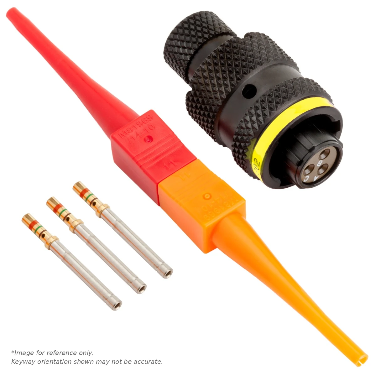 AS,3 WAY,PLG,PIN,A KEY,YELLOW - AS608-98SA