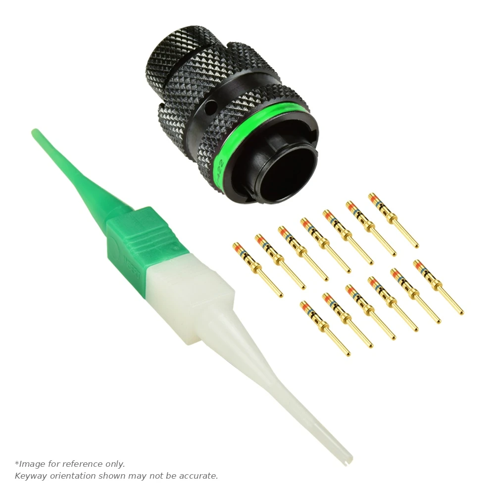 AS,13 WAY,PLG,SKT,D KEY,GREEN - AS610-35PD