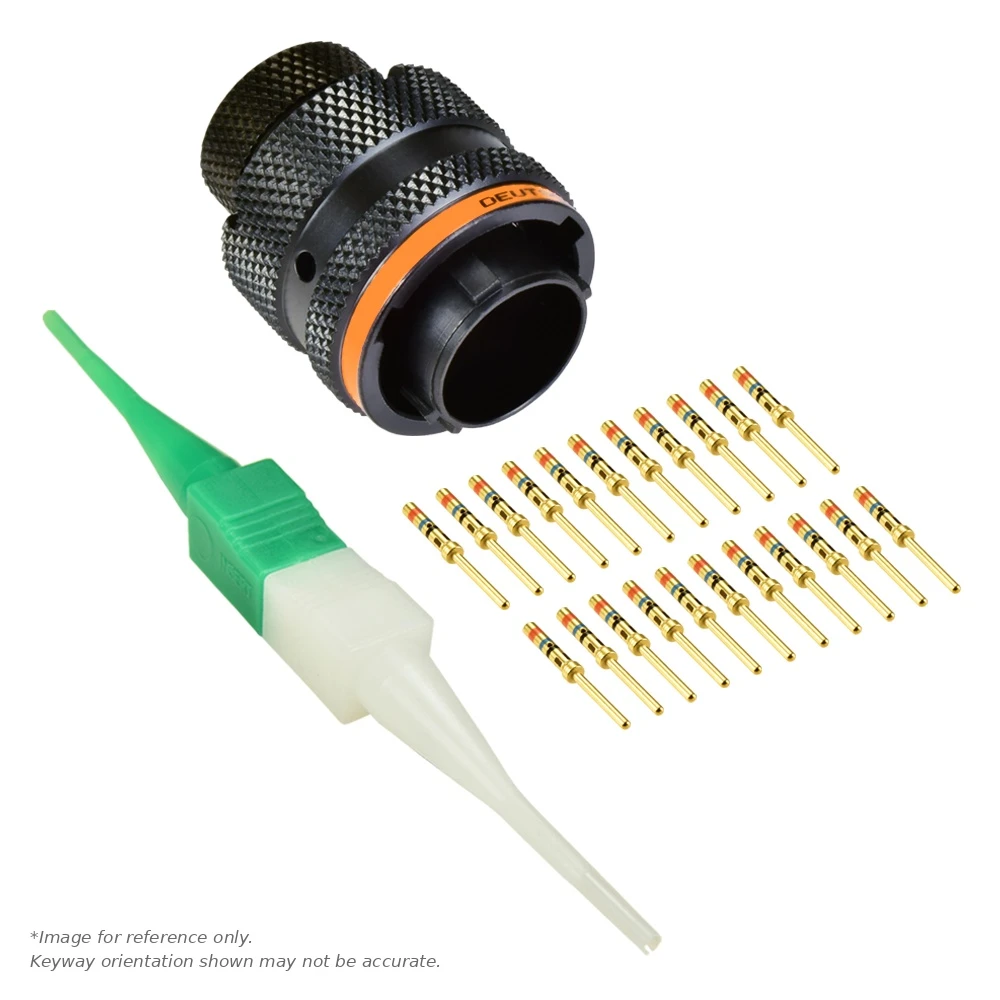 AS,22 WAY,PLG,SKT,C KEY,ORANGE - AS612-35PC