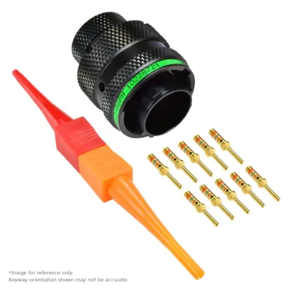 AS,10 WAY,PLG,SKT,D KEY,GREEN - AS612-98PD