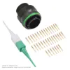 AS,37 WAY,PLG,SKT,D KEY,GREEN - AS614-35PD