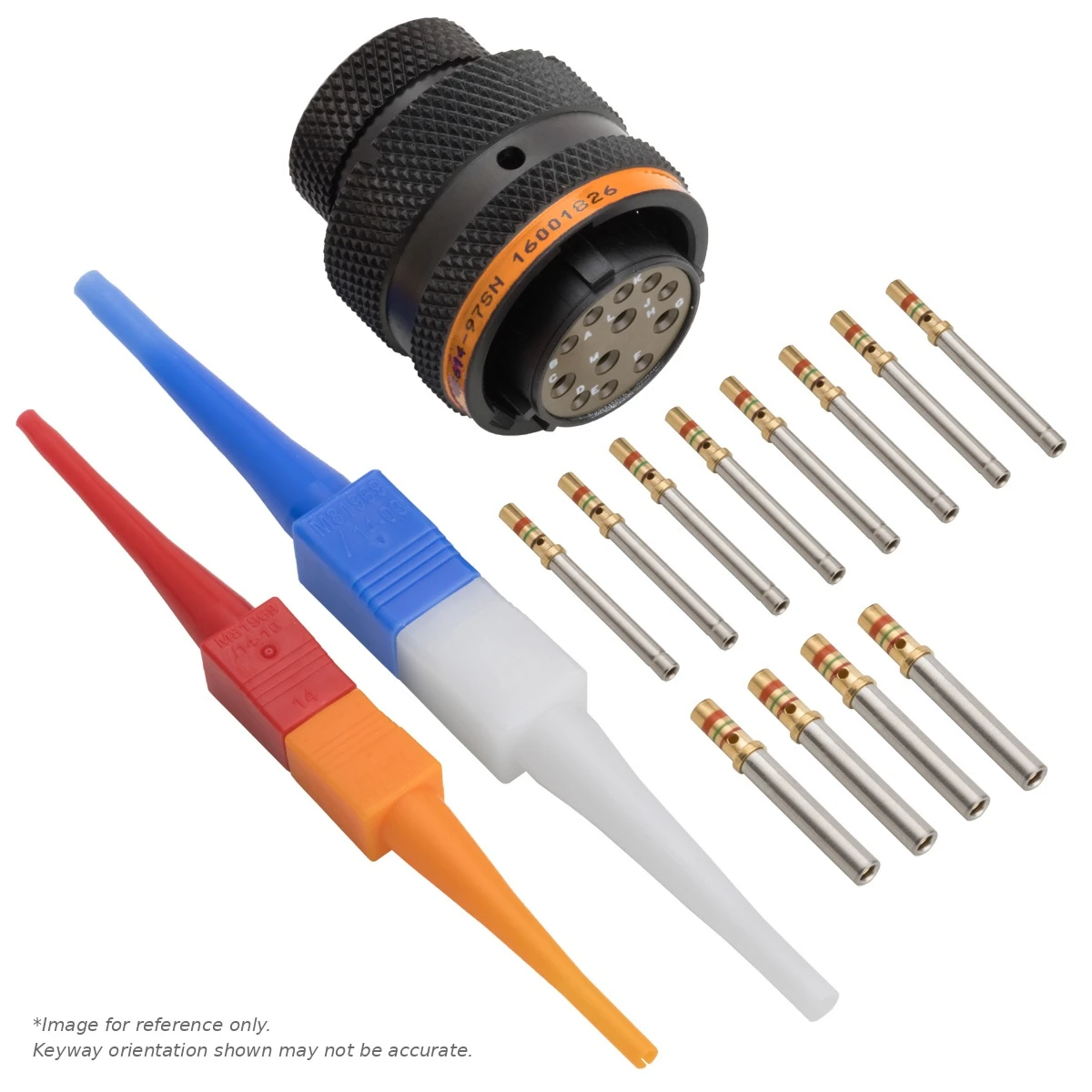 AS,12 WAY,PLG,PIN,C KEY,ORANGE - AS614-97SC