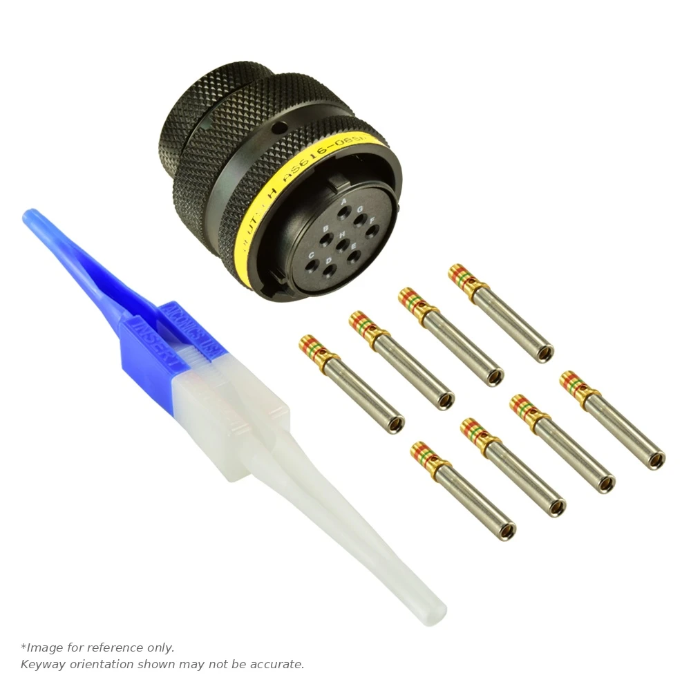 AS,8 WAY,PLG,PIN,A KEY,YELLOW - AS616-08SA