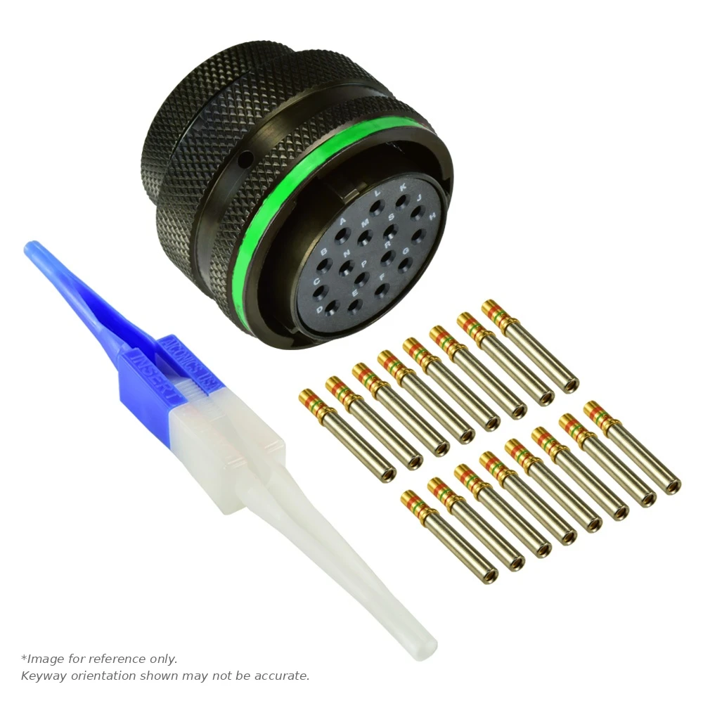 AS,16 WAY,PLG,PIN,D KEY,GREEN - AS620-16SD