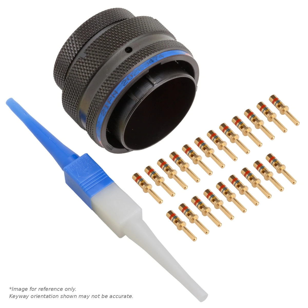 AS,21 WAY,PLG,PIN,B KEY,BLUE - AS622-21SB
