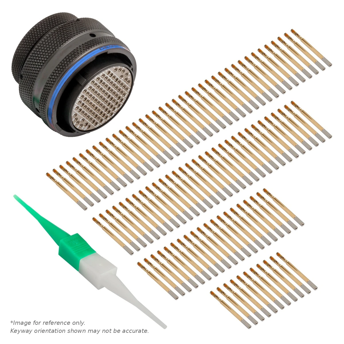 AS,100 WAY,PLG,PIN,B KEY,BLUE - AS622-35SB