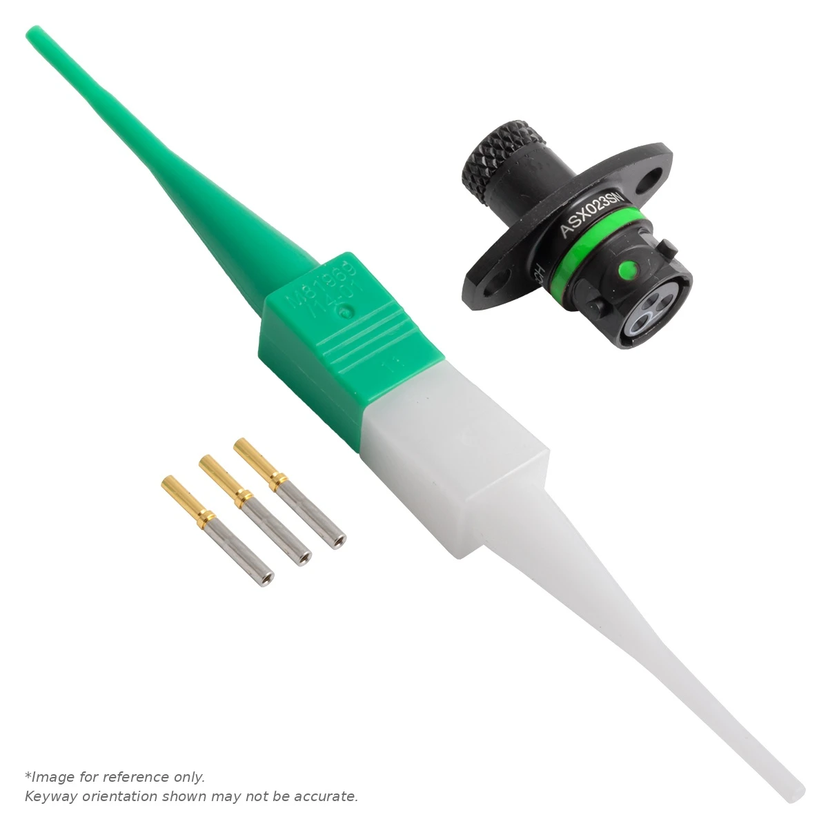 ASX,3 WAY,PIN,FLG,D KEY,GREEN - ASX002-03PD-HE