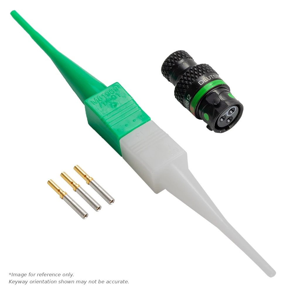 ASX,3 WAY,INLINE,PIN,D KEY,GREEN - ASX102-03PD-HE