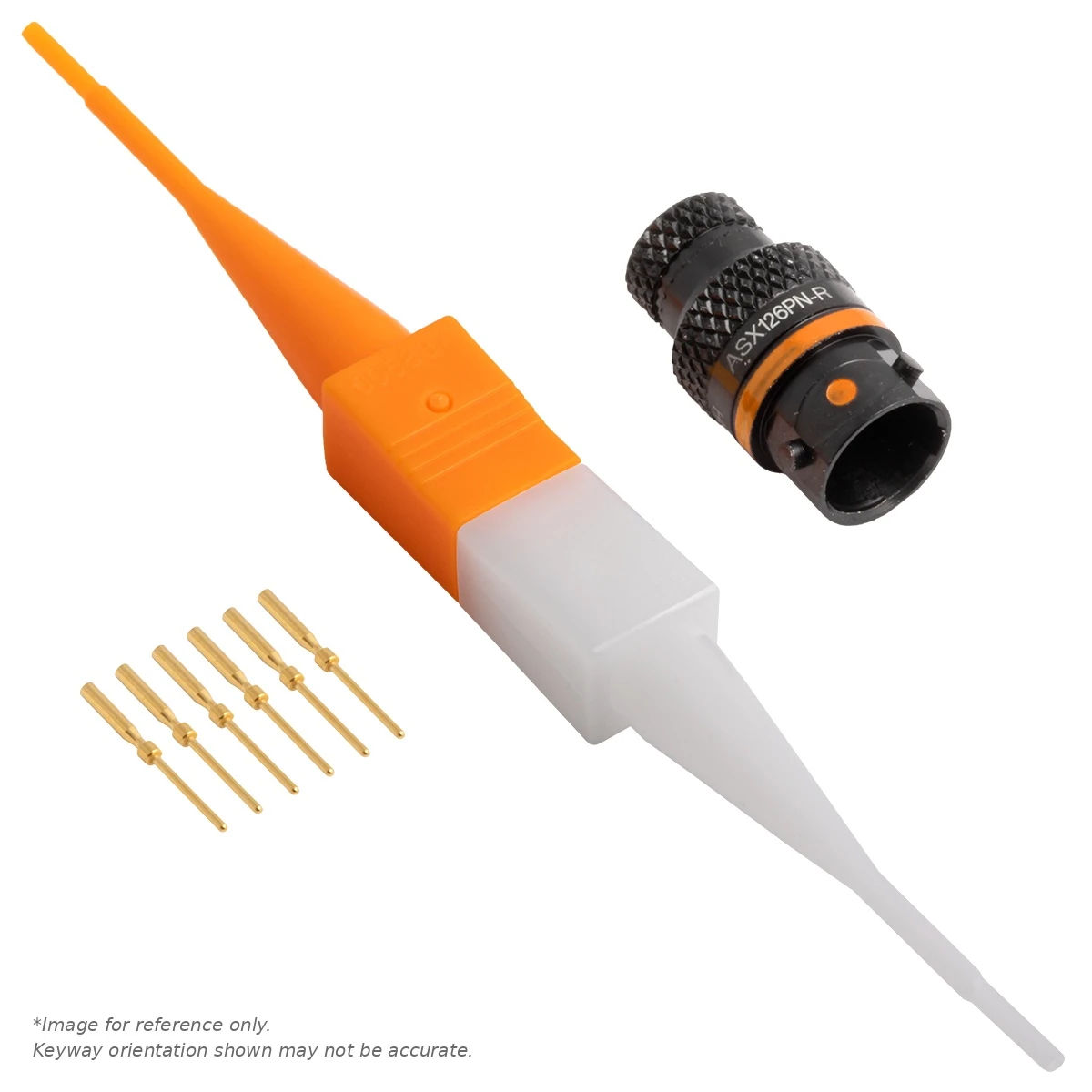 ASX,6 WAY,INLINE,PIN,C KEY,ORANGE - ASX102-06PC-HE